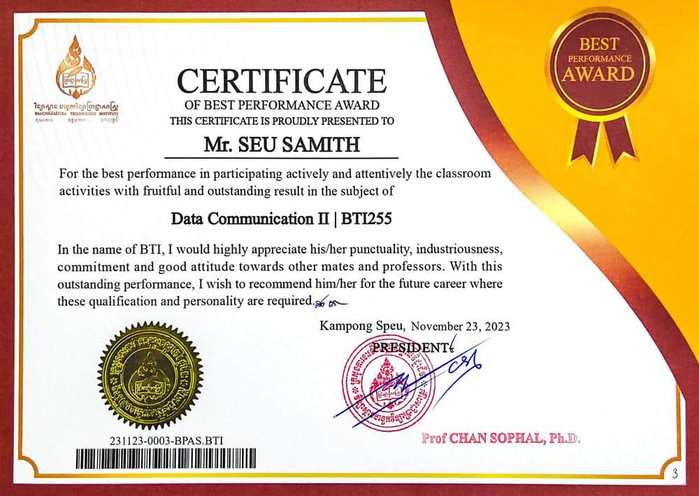Data Communication II certificate image